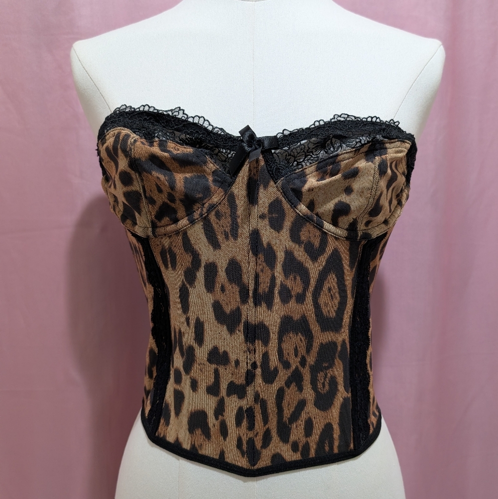 Leopard Print Corset Bustier (fits like an XS/S)